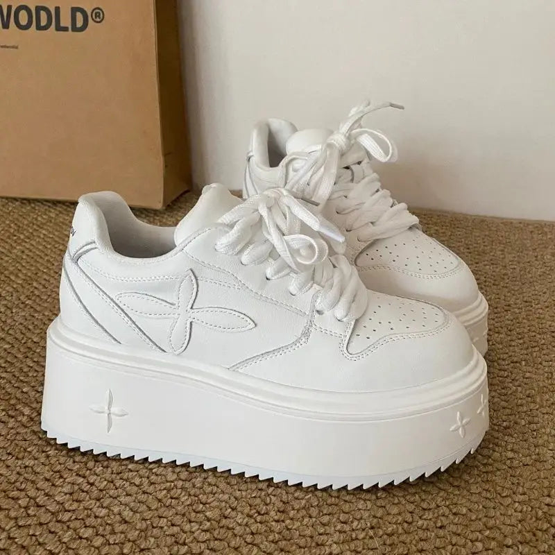 Women's Sneakers Spring Autumn Fashionable Casual Thick Soled Shoes Comfortable Height-increasing Platform Soles for Women
