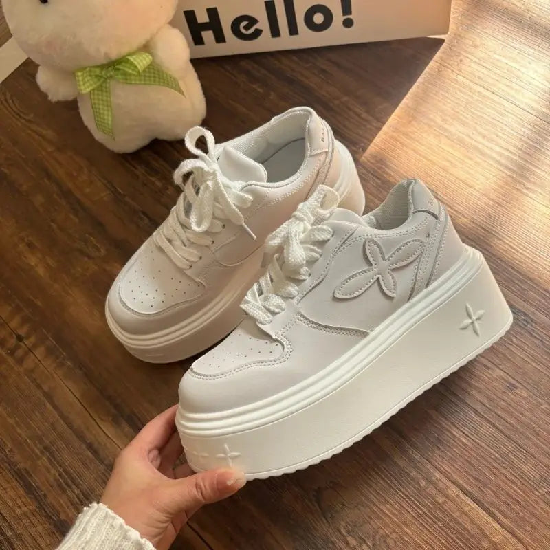 Women's Sneakers Spring Autumn Fashionable Casual Thick Soled Shoes Comfortable Height-increasing Platform Soles for Women