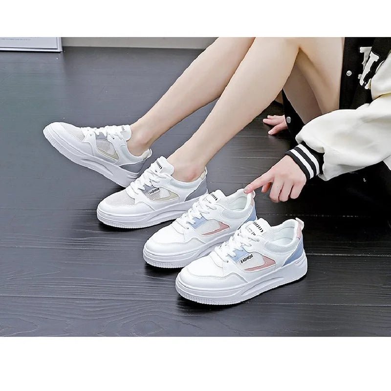 2025 Spring/Autumn New Platform  Sneakers for Women - Fashion Patchwork Casual Shoes | Breathable & Slip-Resistant Sports Style