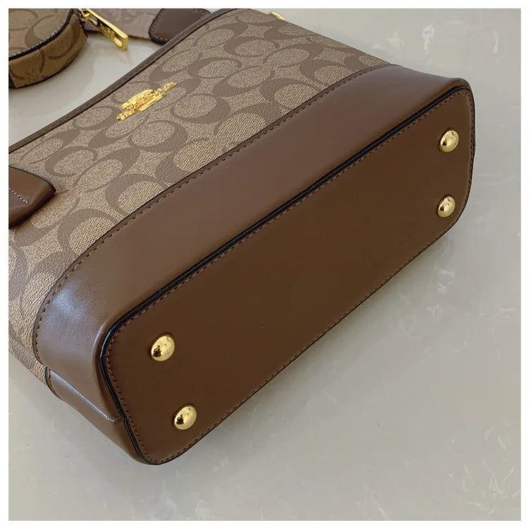 Luxury Women Bag Designer New Fashion French Vintage Shoulder Bag Print Crossbody Bucket Purse Premium Quality