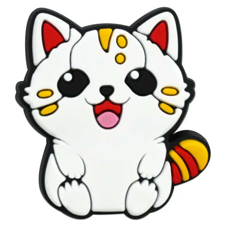 Cute Cat Shoe Charms for Crocs Pin Accessories Charms Decorations Sandals Shoe Women Paryt Favor Gifts