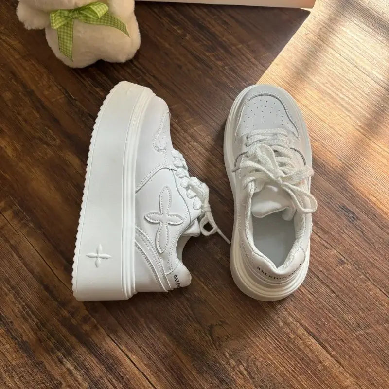 Women's Sneakers Spring Autumn Fashionable Casual Thick Soled Shoes Comfortable Height-increasing Platform Soles for Women