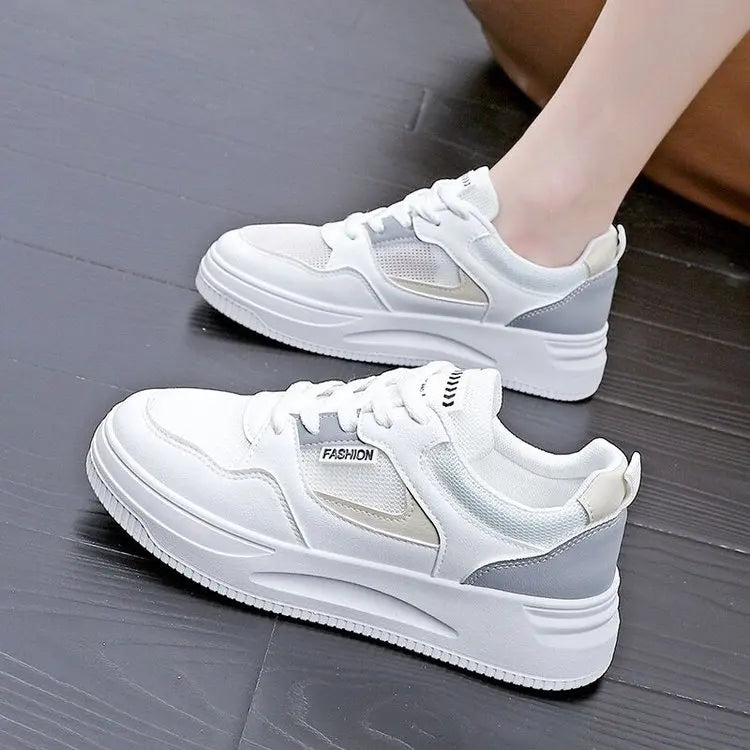 2025 Spring/Autumn New Platform  Sneakers for Women - Fashion Patchwork Casual Shoes | Breathable & Slip-Resistant Sports Style