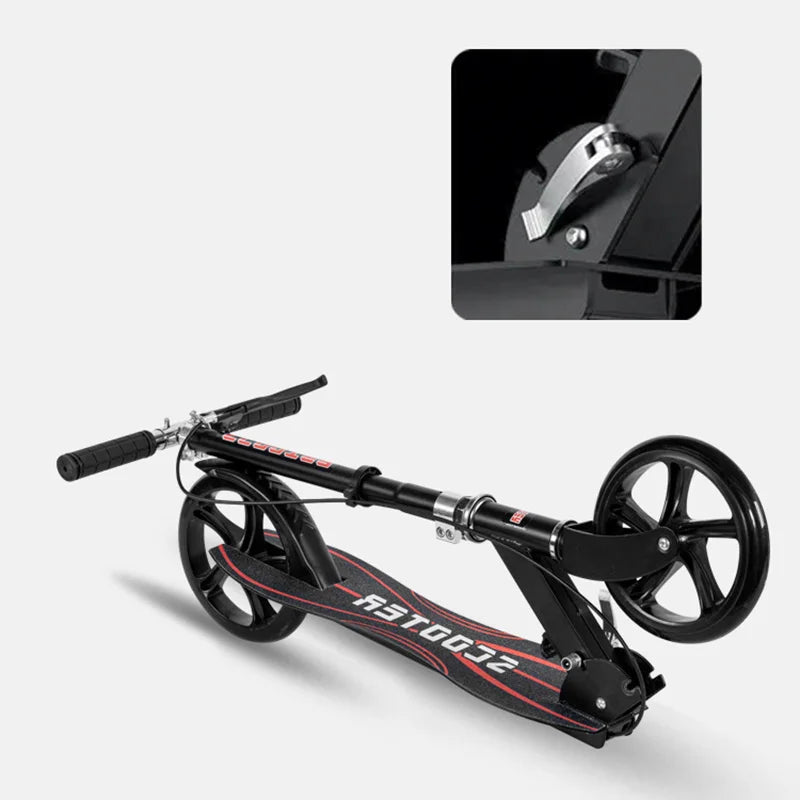 Adult Scooter Foldable Adjustable Handlebars Dual Brake Scooter Travel Outdoor Portable Scooter