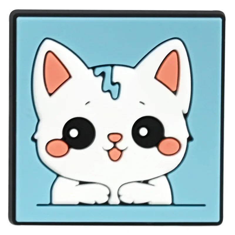 Cute Cat Shoe Charms for Crocs Pin Accessories Charms Decorations Sandals Shoe Women Paryt Favor Gifts