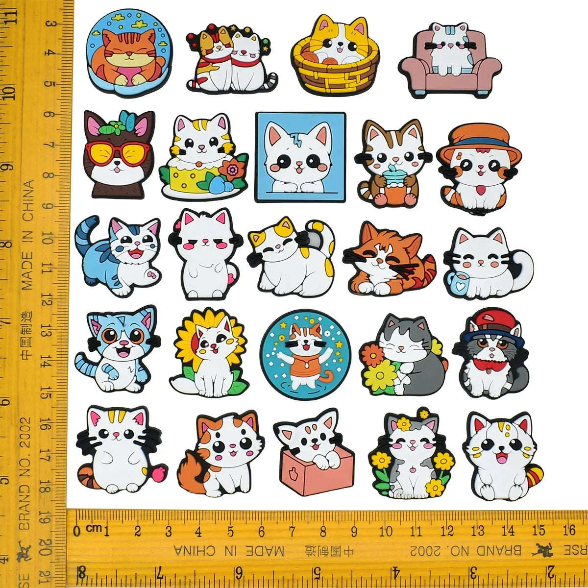 Cute Cat Shoe Charms for Crocs Pin Accessories Charms Decorations Sandals Shoe Women Paryt Favor Gifts