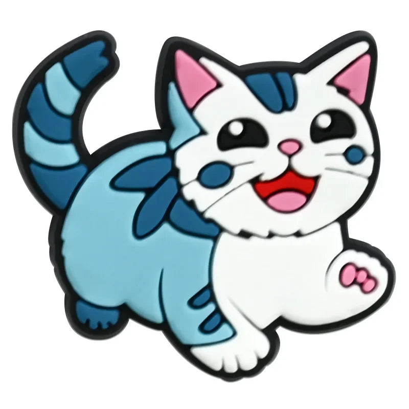Cute Cat Shoe Charms for Crocs Pin Accessories Charms Decorations Sandals Shoe Women Paryt Favor Gifts